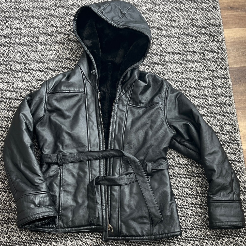 Wilson Leather Hooded Leather Jacket